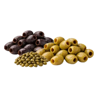 Olives, capers and anti-pasti vegetables