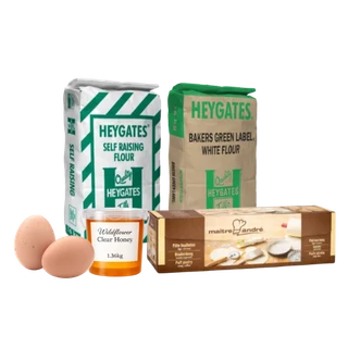 Flour, eggs and baking ingredients
