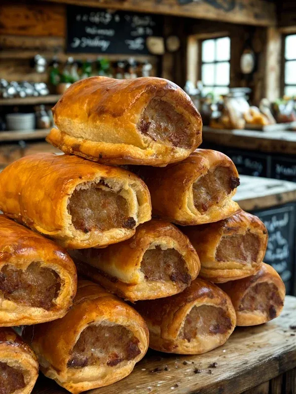 Handmade sausage rolls