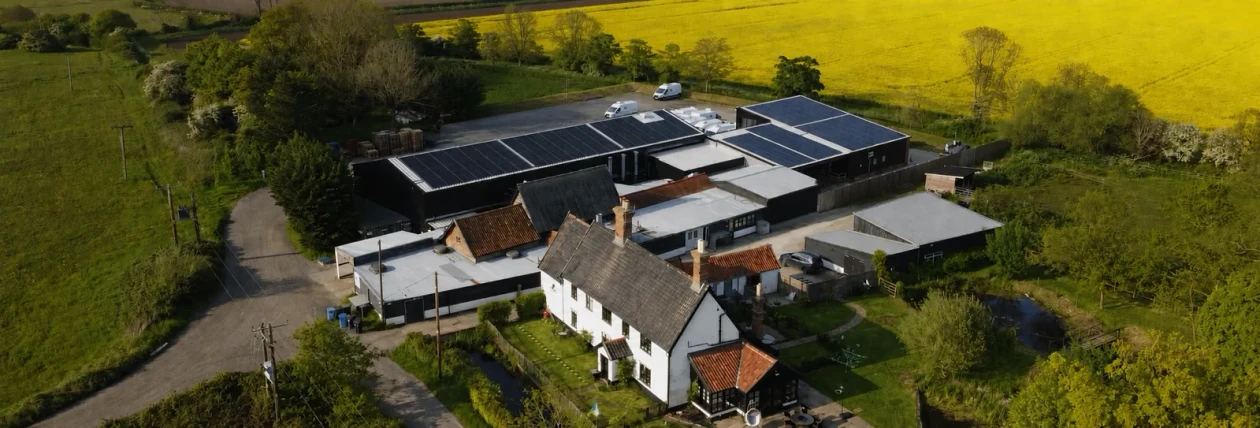 Aerial view of the Cleveleys Foods site at Moat Farm