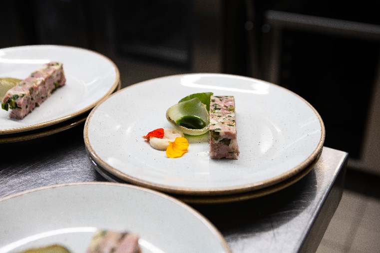 Plated food prepared for the Suffolk New College Chef Whites Event